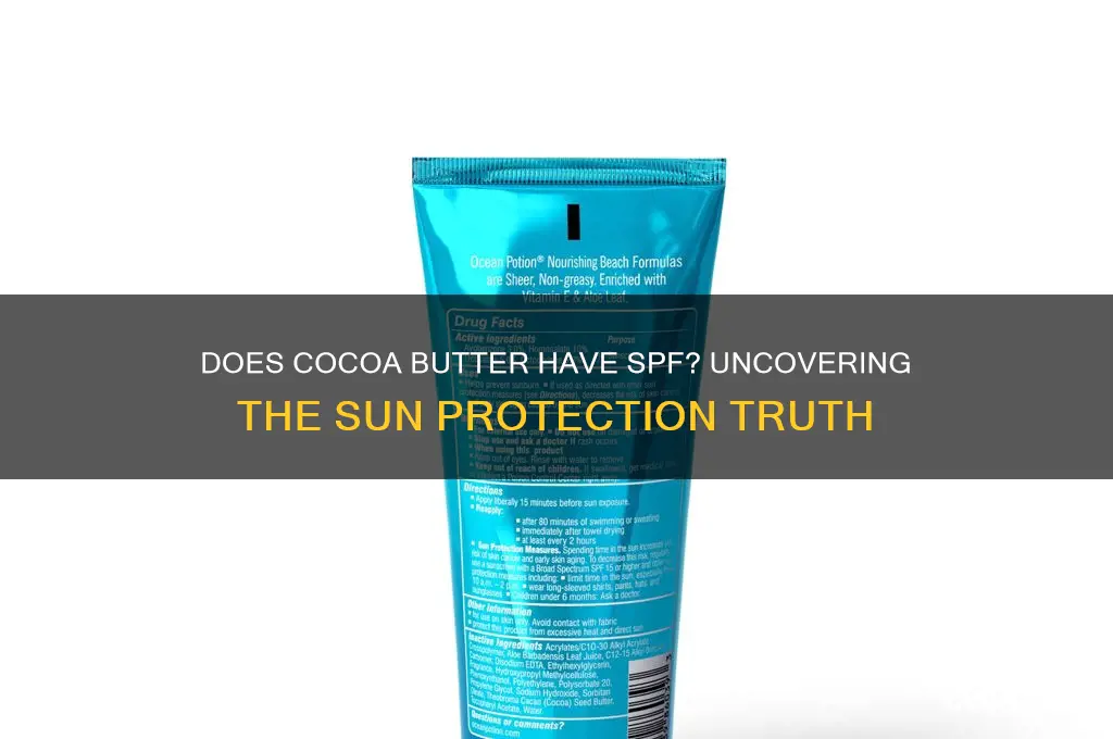 does cocoa butter have spf