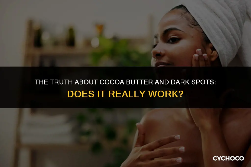 does cocoa butter stick remove dark spots
