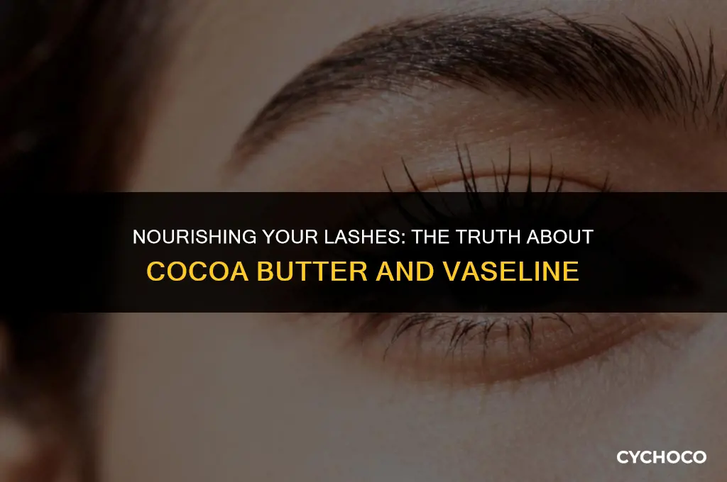 does cocoa butter vaseline help eyelashes grow