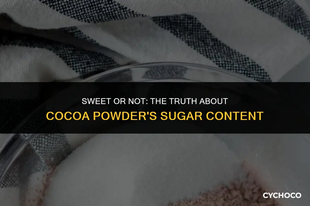 does cocoa powder have sugar
