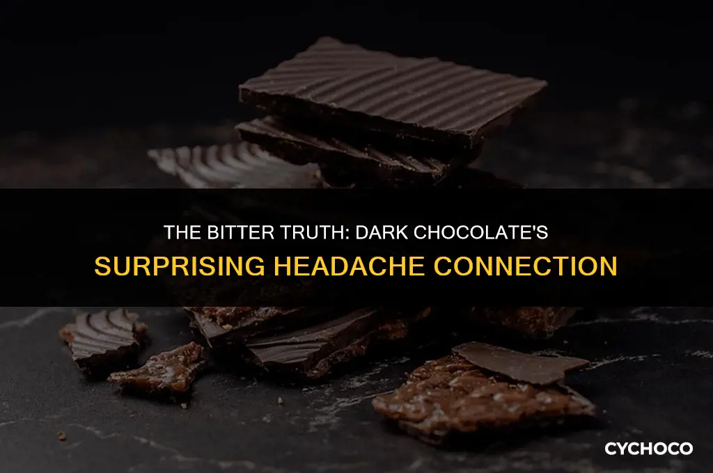 does dark chocolate cause headaches
