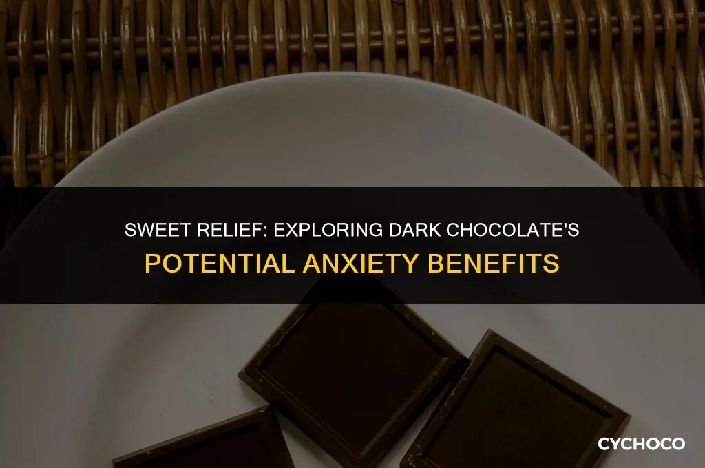 does dark chocolate help anxiety