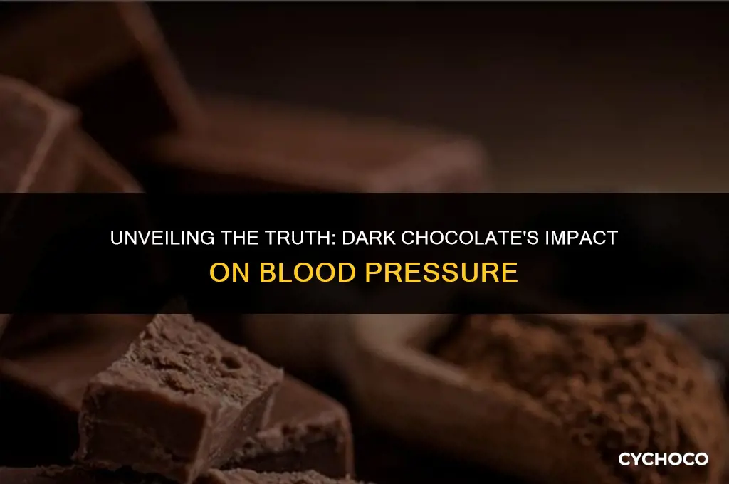 does dark chocolate lower blood pressure immediately