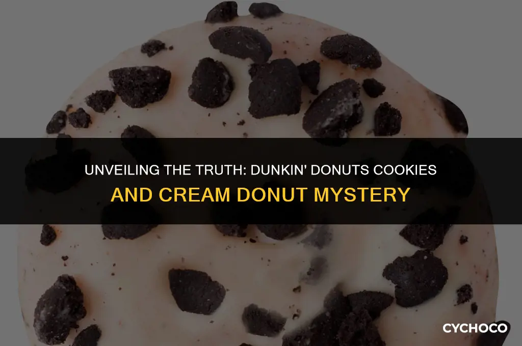 does dunkin donuts cookies and cream donut have white chocolate