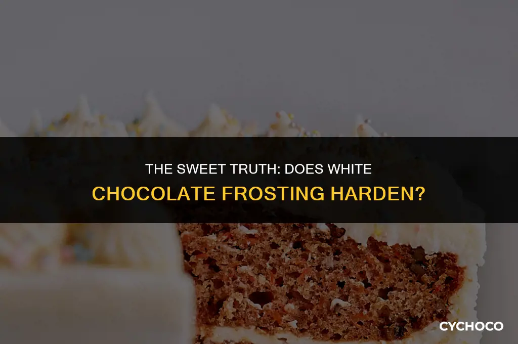 does frosting made with white chocolate set hard