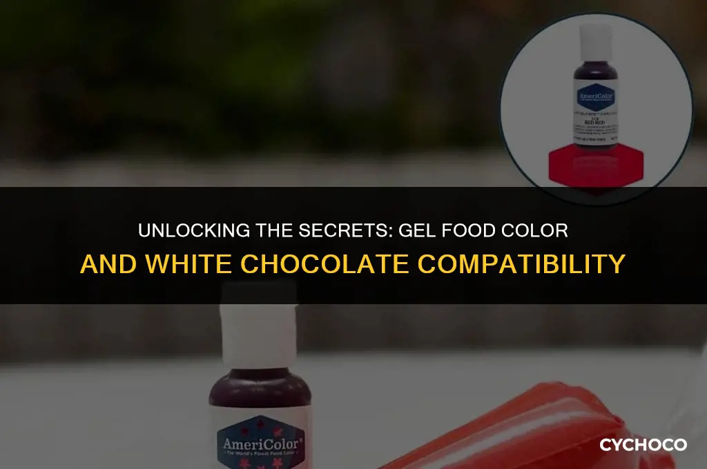 does gel food color work with white chocolate