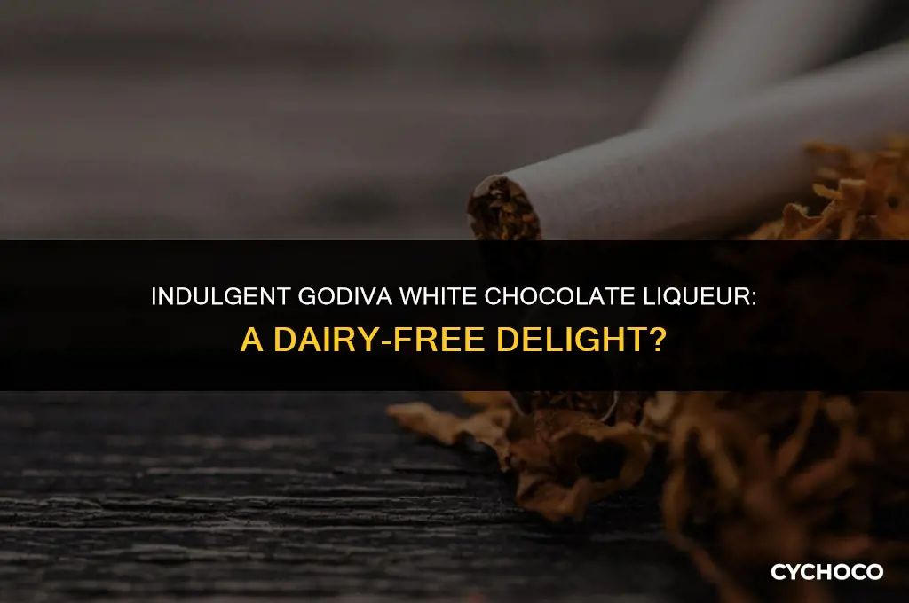 does godiva white chocolate liqueur have dairy