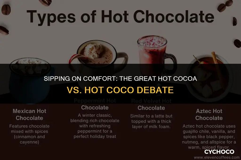 does hot cocoa taste better or hot coco taste better