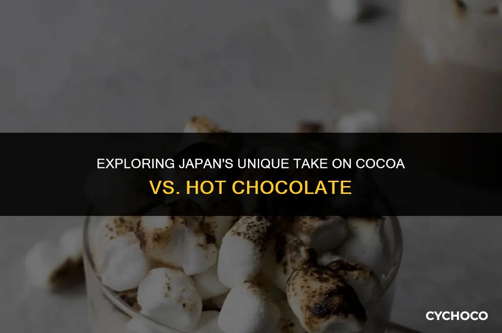 does japan say cocoa or hot chocolate