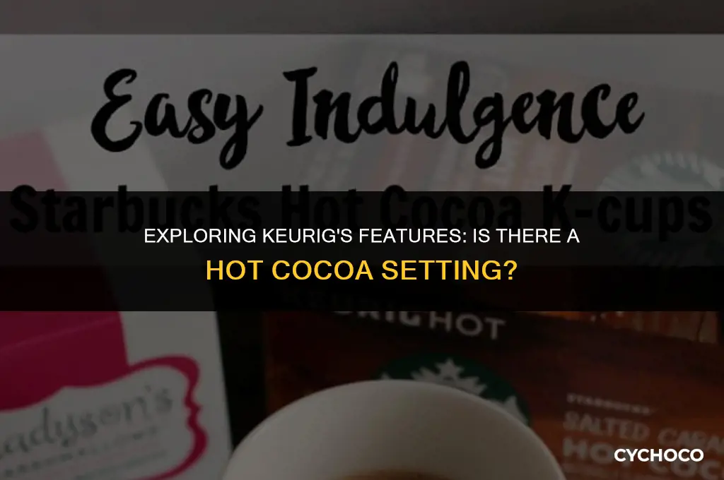 does keurig have a hot cocoa setting