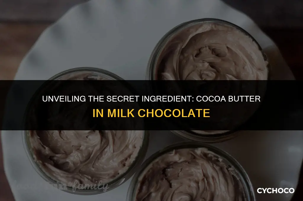 does milk chocolate contain cocoa butter