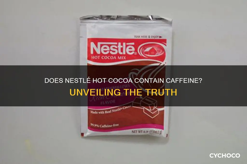 does nestle hot cocoa have caffeine