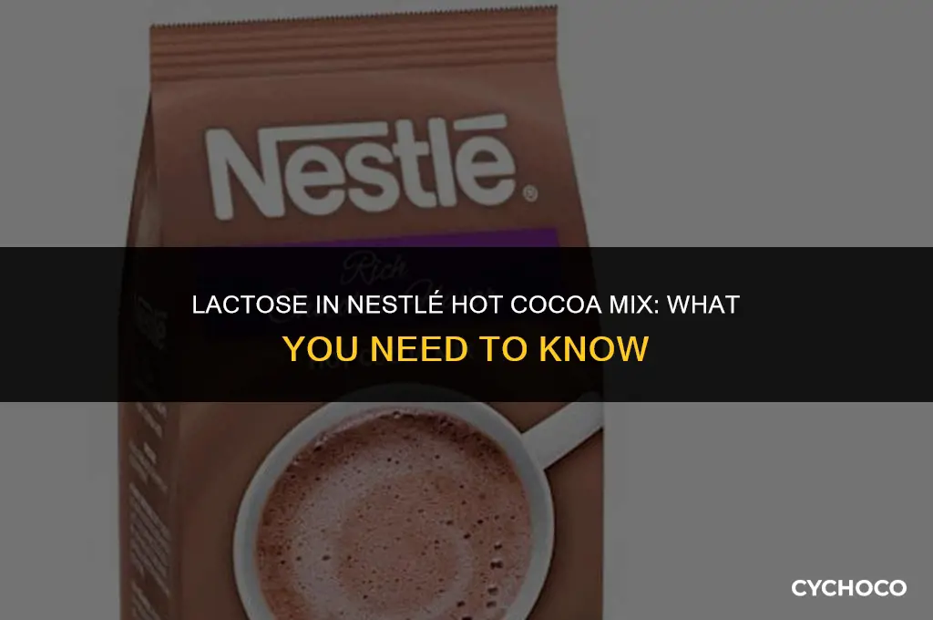 does nestle hot cocoa mix have lactose in it