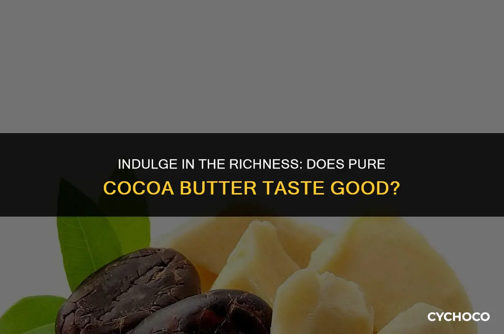 does pure cocoa butter taste good