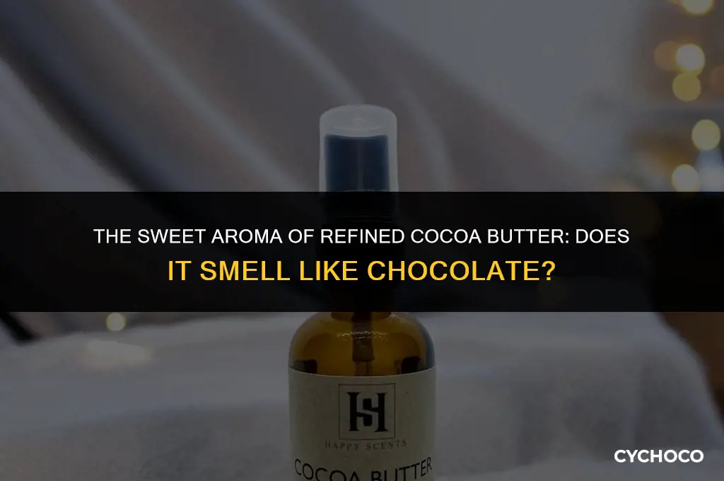 does refined cocoa butter smell like chocolate