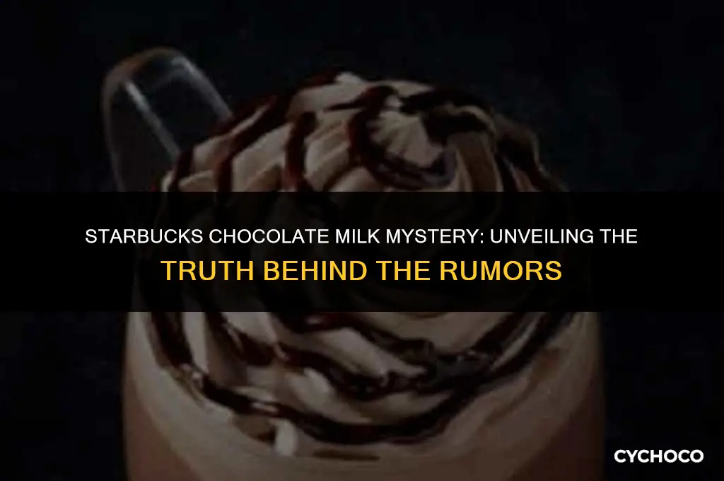 does starbucks have chocolate milk