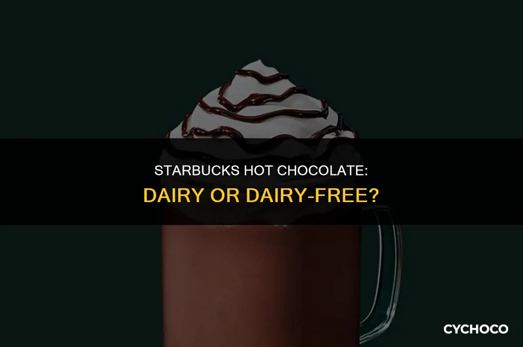 does starbucks hot chocolate have dairy