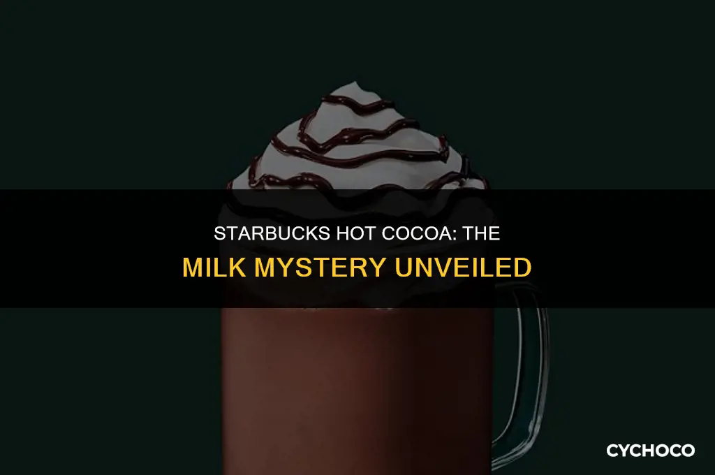 does starbucks hot cocoa have milk
