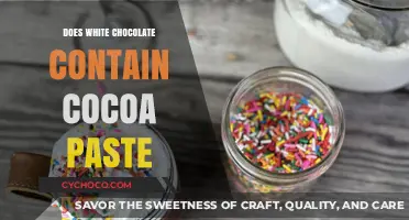 Unveiling the Mystery: White Chocolate and Cocoa Paste Connection
