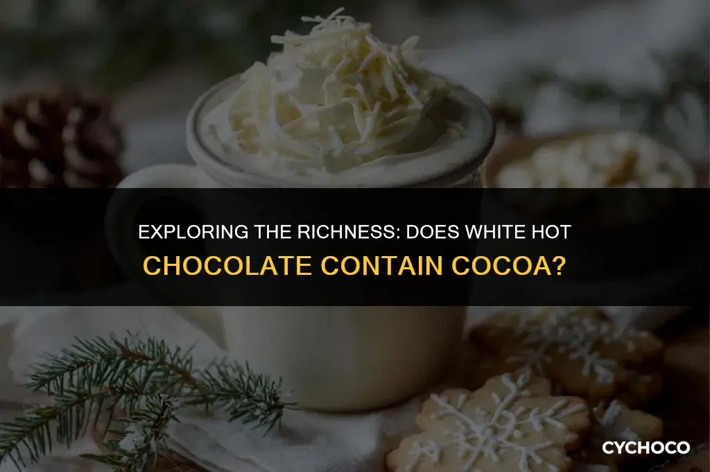 does white hot chocolate have cocoa