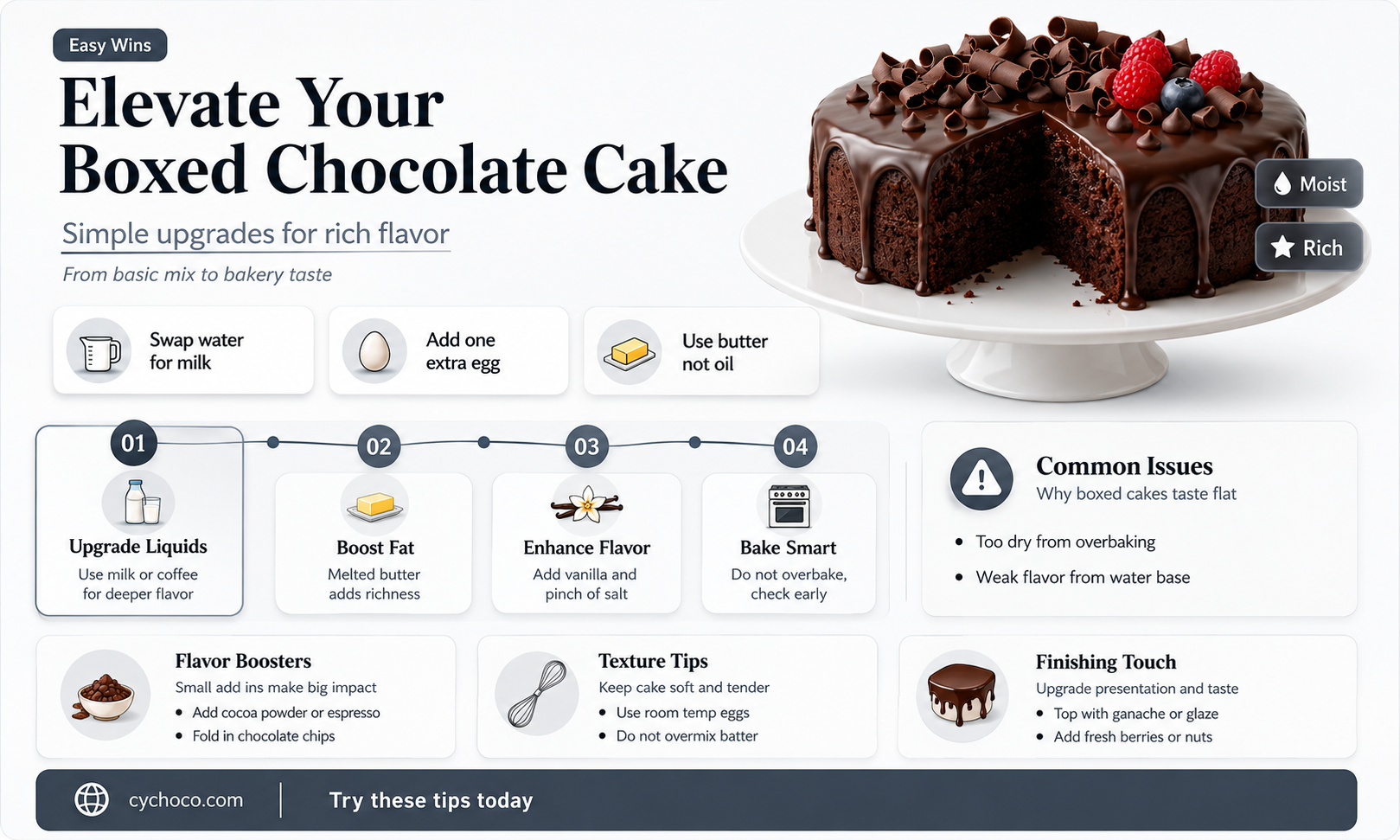 how to make boxed chocolate cake taste better
