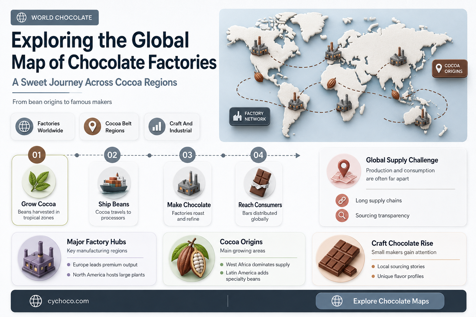 where are chocolate factories located