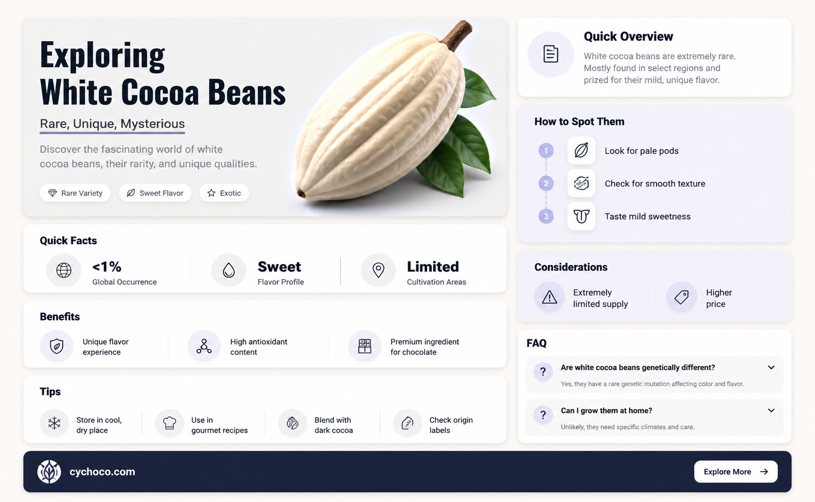 are there white cocoa beans