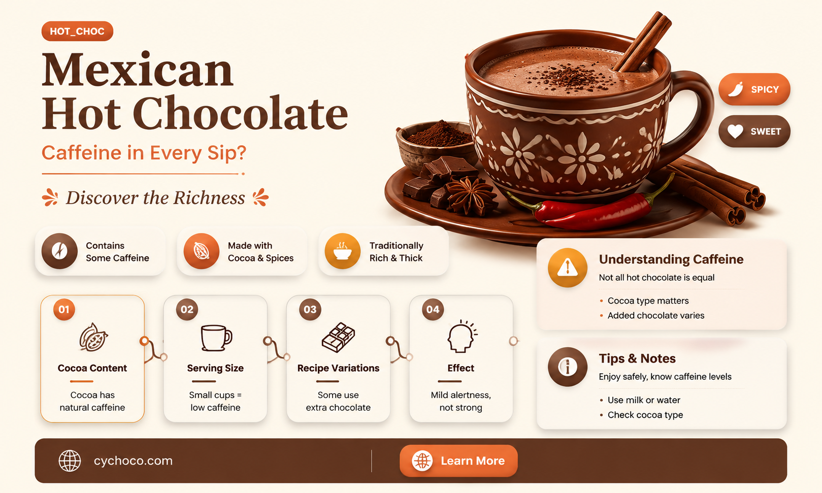 does mexican hot chocolate have caffeine