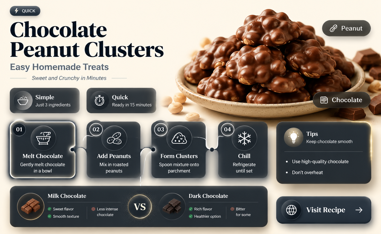 how do you make chocolate peanut clusters