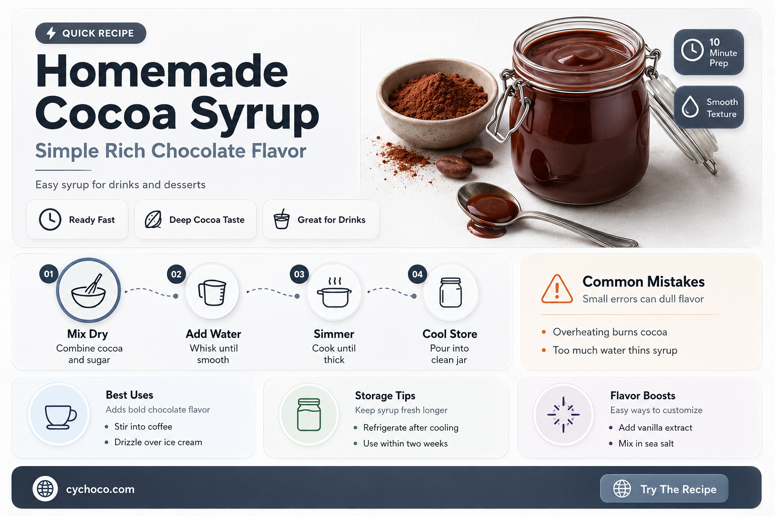 how to make cocoa syrup