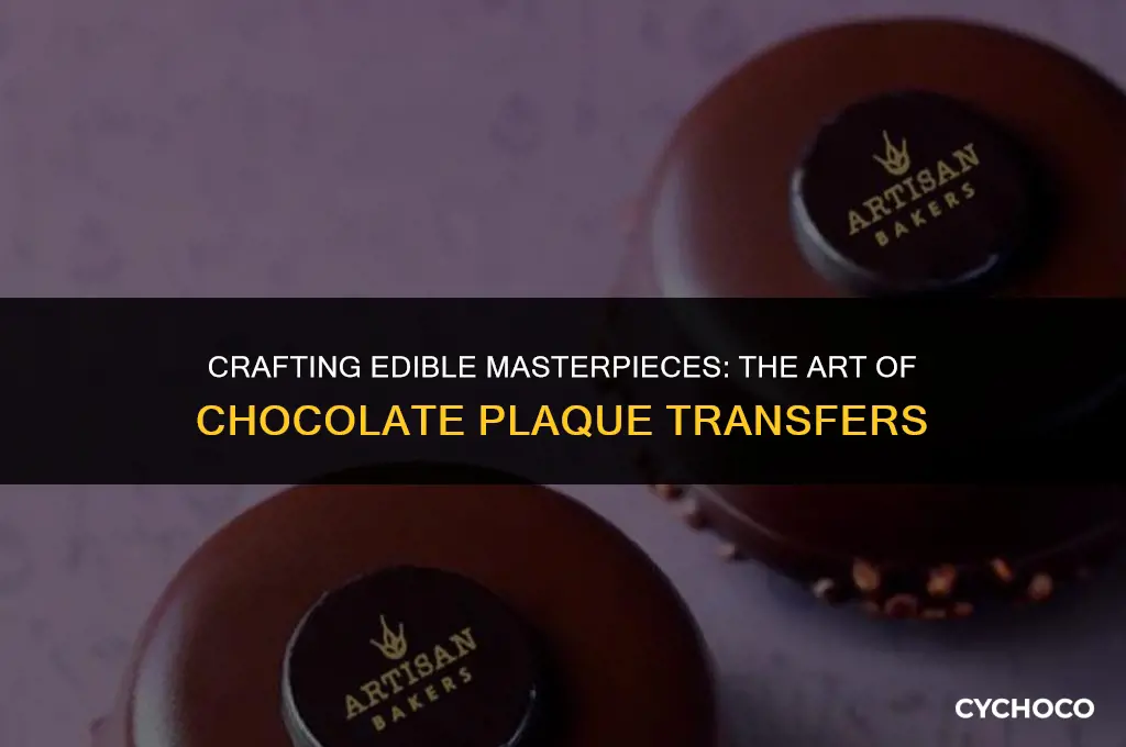 how are transfer sheets used when making chocolate plaques