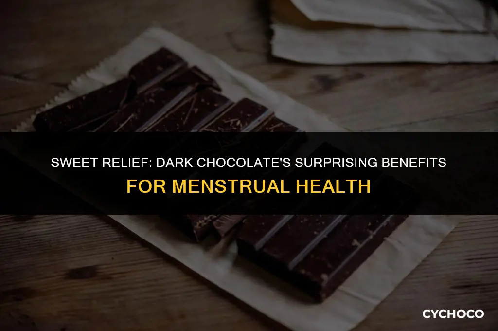 how does dark chocolate help your period