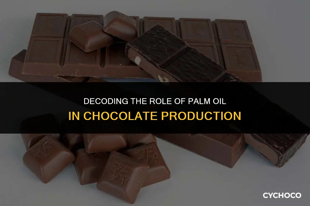 how is palm oil used in chocolate