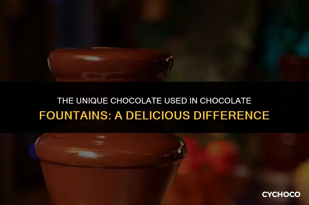how is the chocolate used for the chocolate fountain different