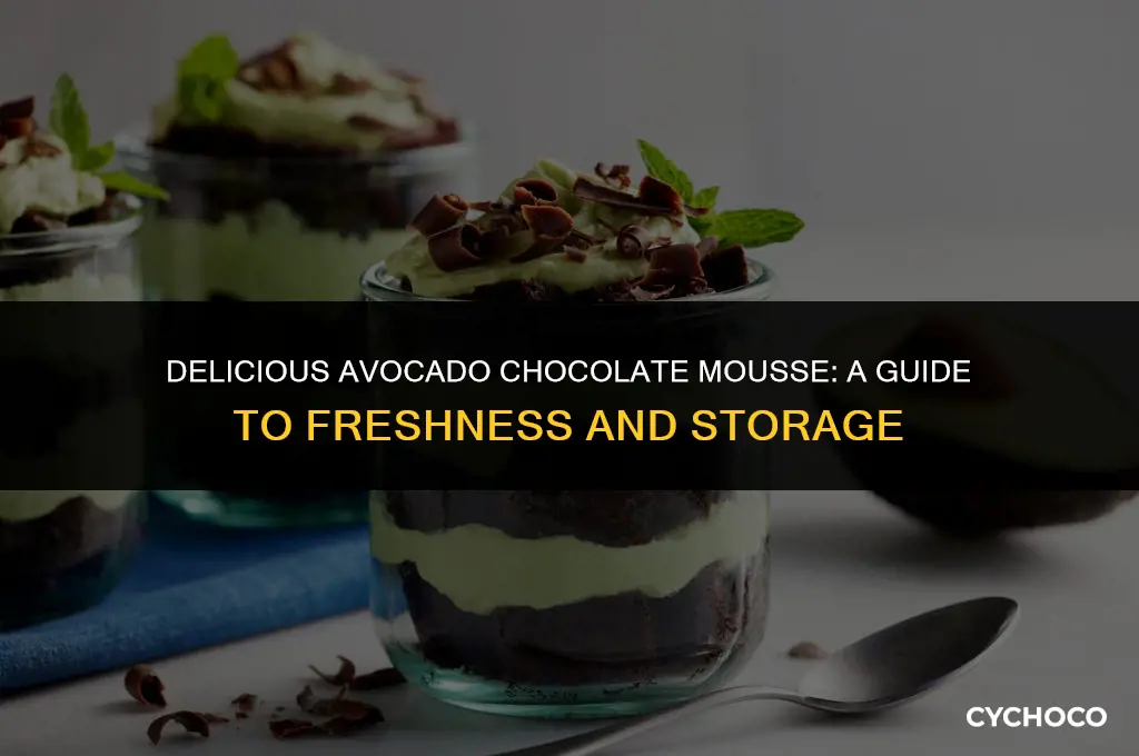 how long does avocado chocolate mousse last in the fridge