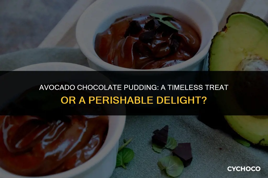 how long does avocado chocolate pudding keep