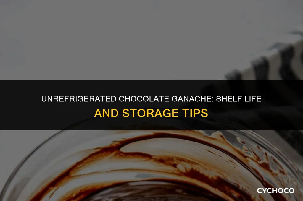 how long does chocolate ganache last unrefrigerated