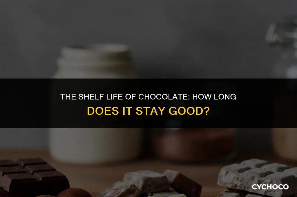 how long does chocolate stay god