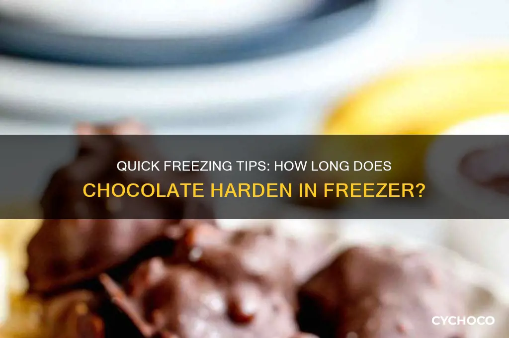 how long does chocolate take to harden in the freezer