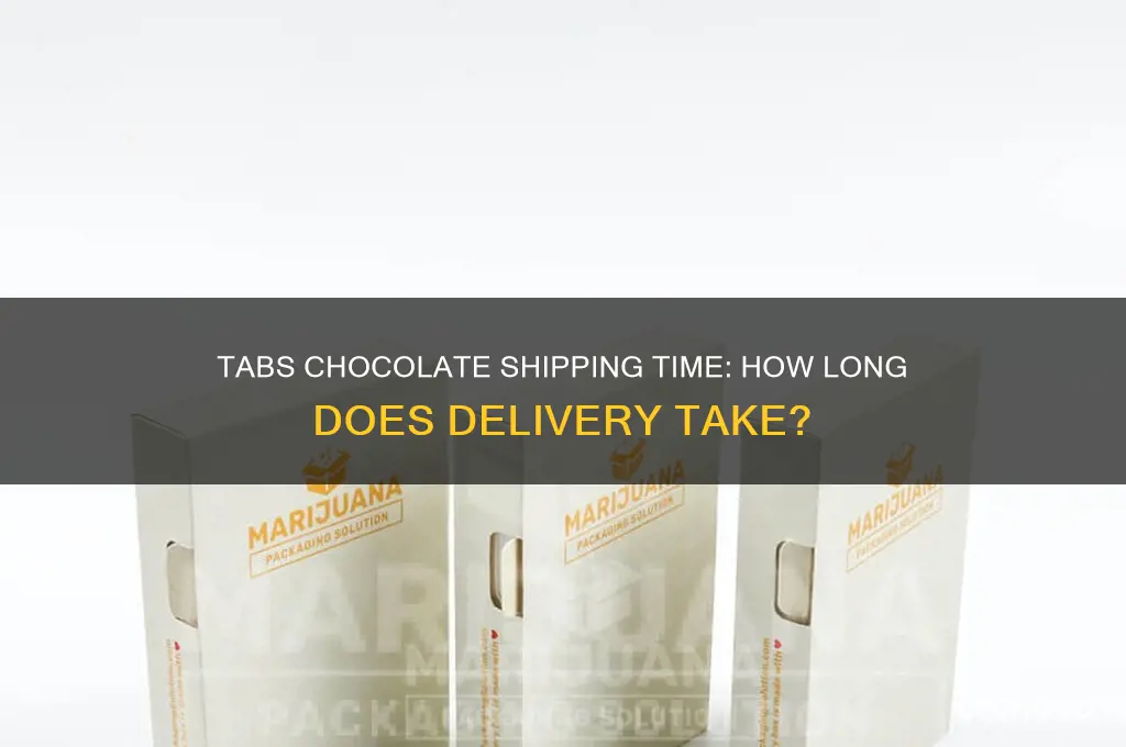 how long does tabs chocolate take to ship