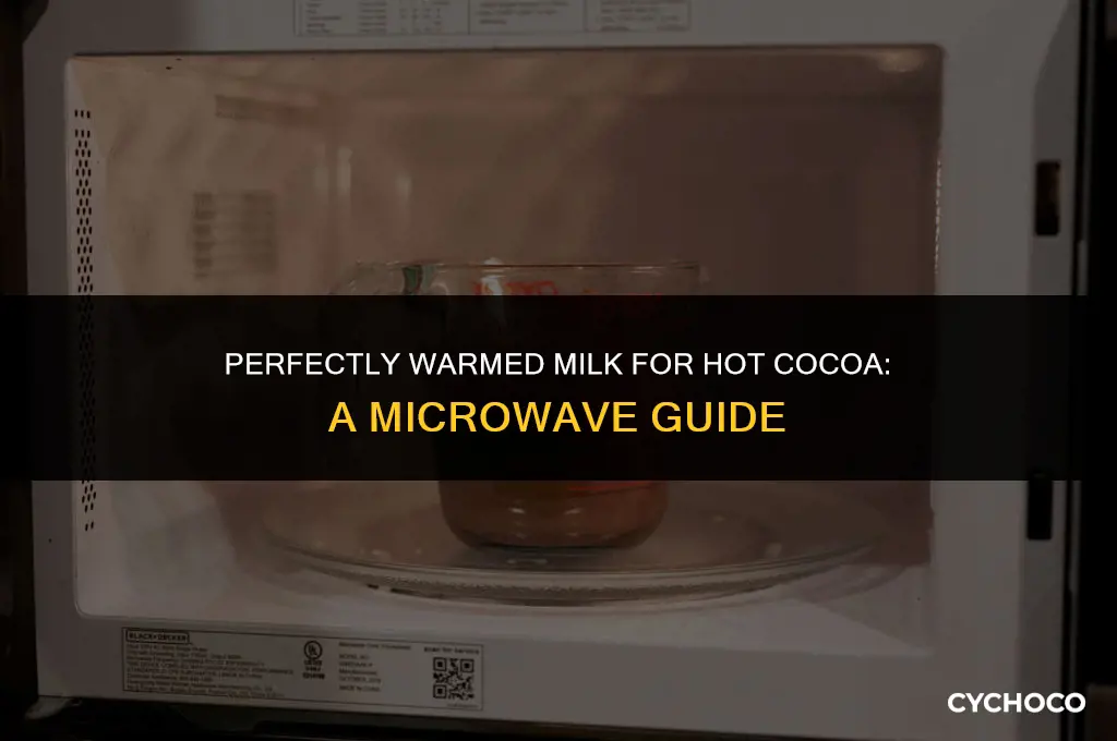how long to heat milk in microwave for hot cocoa