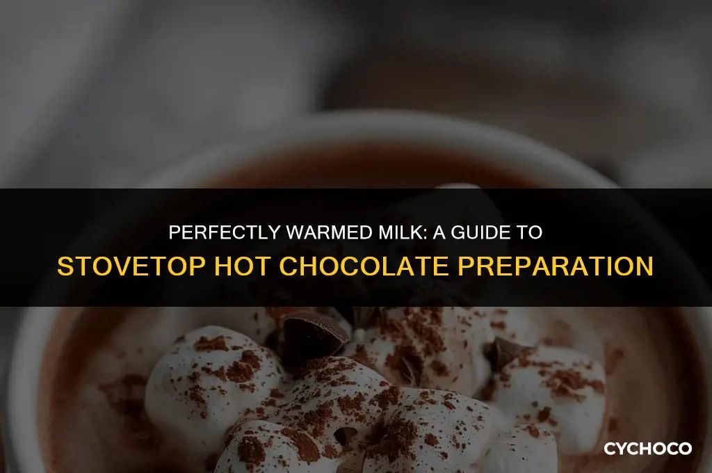 how long to heat milk on stove for hot chocolate