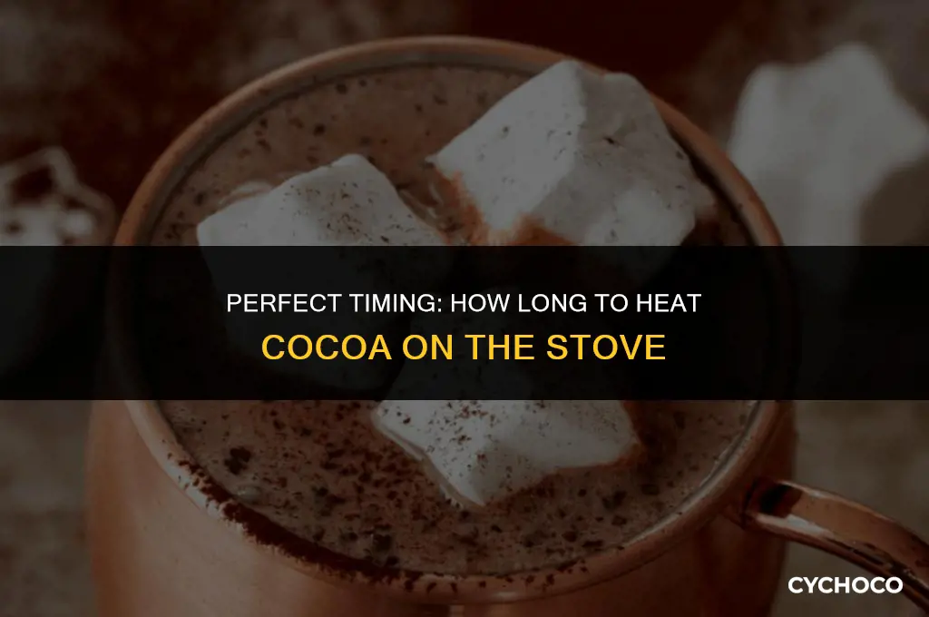 how long to leave hot cocoa out on stove