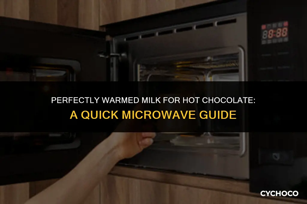 how long to warm milk in microwave for hot chocolate
