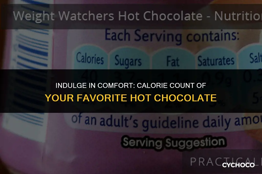 how many calories are in a cup of hot chocolate
