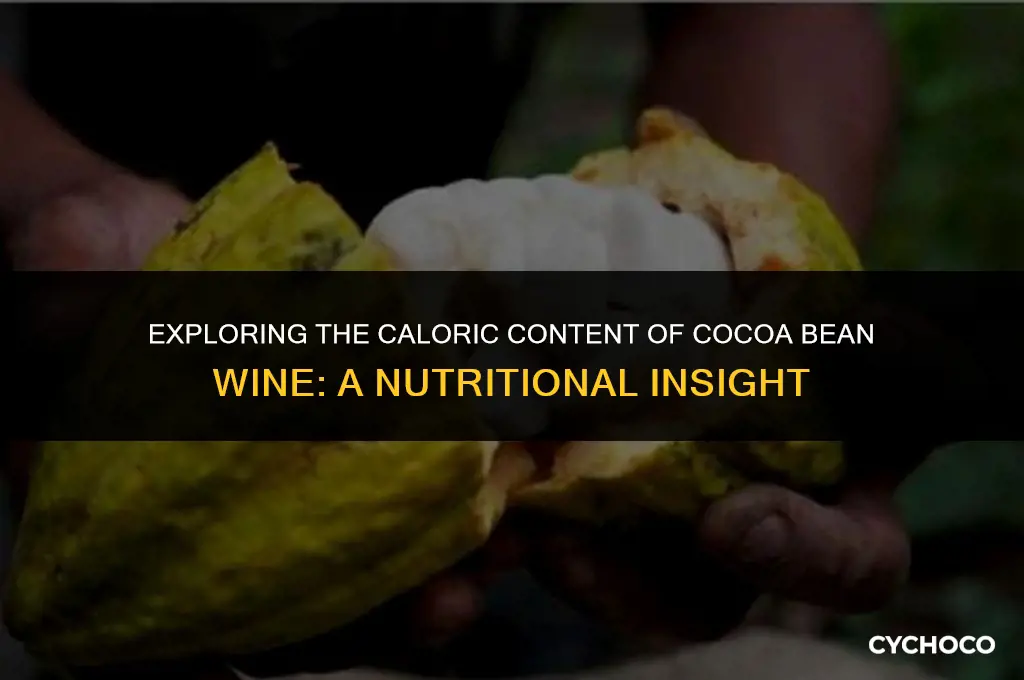 how many calories are in cocoa bean wine