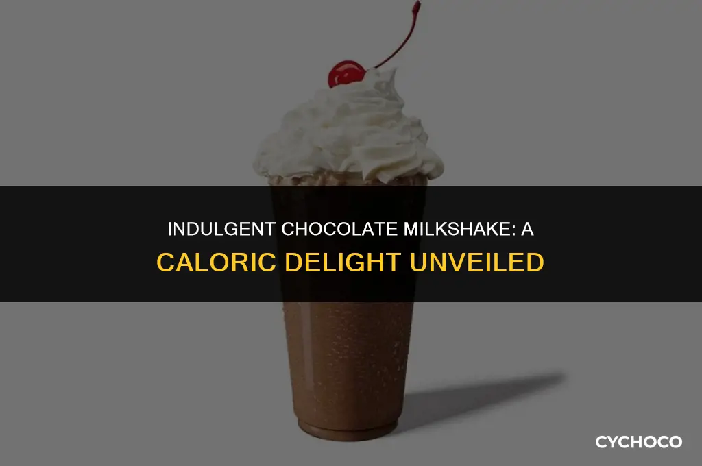 how many calories in a chocolate milk shake