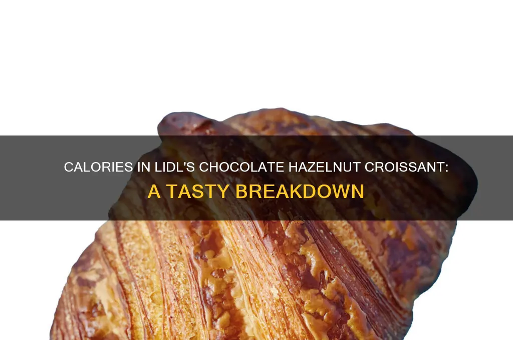 how many calories in a lidl chocolate hazelnut croissant