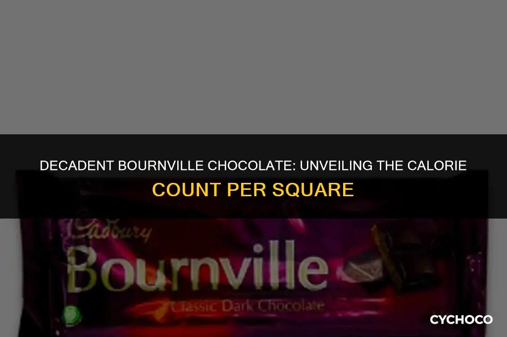 how many calories in a square of bournville chocolate