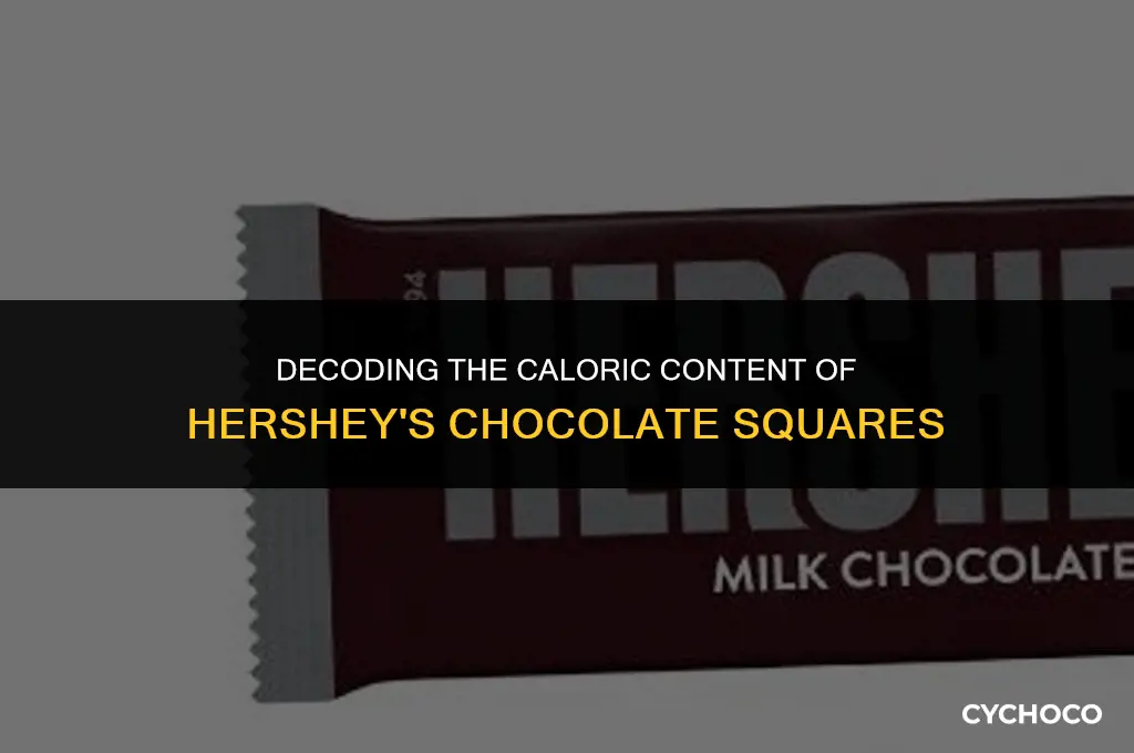 how many calories in a square of hershey